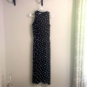 Black polka dot dress